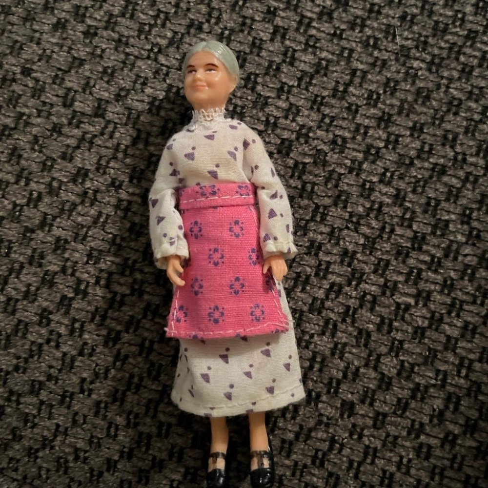 Vintage Lundby Doll House Doll Grandma Grandmother